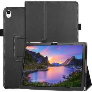 Case for Onn. 10.1 Inch Tablet Gen 4 Model:100135925 2024 Release - Folio PU Leather Stand Cover with Pencil Holder, Black