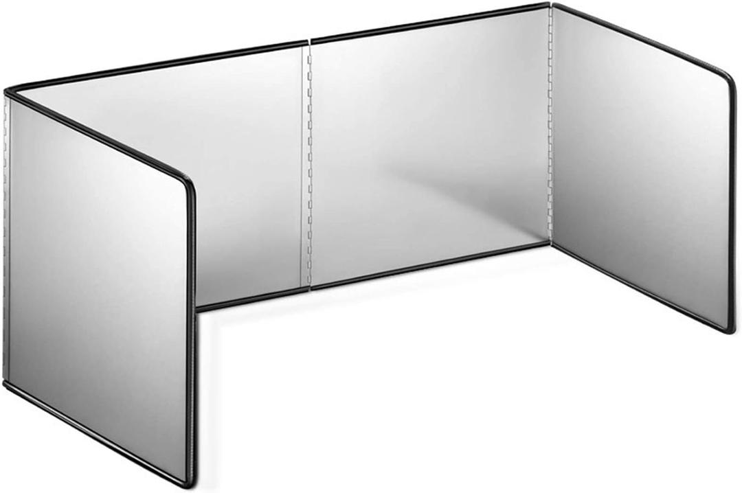 4 Sided Oil Splatter Guard Grease Splatter Guard Stove Splatter Guard, Splatter Guards Splatter Screen for Frying Pan,Large Foldable Splash Guard for Stove Top, Steel Anti Splatter Shield