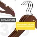 Wooden Hangers - 30 Pack - Clothes Hanger for Daily Used,Heavy Duty Wood Hangers with Precisely Cut Notches,Coat Hanger for Closet, Clothes Hangers for Shirt Suit Dress (Walnut)
