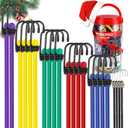 WORKPRO Bungee Cords Heavy Duty Outdoor - 22 PCS Bungee Cords with Hooks in a Storage Jar Includes 10", 18", 24", 30", 36", 48" Bungie Cord Bundle Assortment with Metal Hook (Multicolor)