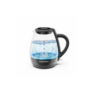 Chefman 1.7-Liter Electric Tea Kettle w/ Borosilicate Glass and Automatic Shutoff - Black
