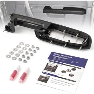 KJE 22818465 Armrest Repair Kit Intended for 2010-2014 Chevy Silverado & GMC Sierra 1500 2500HD 3500HD, Front Left Driver Door Panel Handle with Release Handle Below, Black