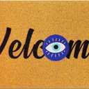 Mindsoft Evil Eye Door Mat Evil Eye Welcome Rugs Doormats 18 x 30 Inch Funny Welcome Mats Non Slip Front Door Rug Outdoor Indoor