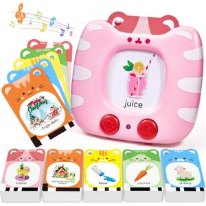JoyCat Talking Flash Cards for Toddlers 3-5, 314 Words with Durable Thick Cards & Clear Audio, Easy to Slide in and Out, Speech Therapy Toys, Birthday Gifts for Boys Girls