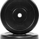 Fitvids Vinyl Standard 1-Inch Plate Weight Plate for Strength Training and Weightlifting, Pairs or Sets