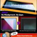 7 x JSAUX 3-Pack Tempered Glass Screen Protector for Nintendo Switch 2 (2025), Easy to Install with Guiding Frame Ultra HD Glass Protector 9H Hardness Scratch Resistant Accessories for Switch2