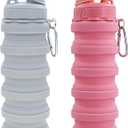 Collapsible Water Bottles Travel water bottle Sports Portable Sport Water Bottle Reusable Water Bottles comes with mountaineering Buckle 500ml Silicone Water-proof camping water bottle