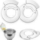 Novabright 2 Pack Pouring Shield Tilt Head Stand for 4.5-5 Quart Mixer Compatible with Kitchenaid Splatter Guard Removable Pour Spout Accessories Splash Guard for Stainless Steel Glass Ceramic Bowls
