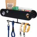 Geyecete Dog Leash Holder for Wall Dogs Hooks for Wall Pet Stuff Organizer with Shelf Storage, Key Holder, Hangers Organizer Rack for Dog Leashes etc