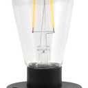 Balana LED Solar Panel Lantern Lid Lights, Solar Lights Replacement Top,Replacement Solar Light Parts Top with Bulb(Size:7cm), Black