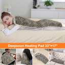Deepsoon Heating Pad,Electric Heating Pads for Back,Neck,Moist Heating Pad for Abdomen Shoulder Knee Legs,Dry/Moist Heat&Auto Shut Off,Mother's Day Birthday for Men and Women,Leopard Print,33x17 Inch