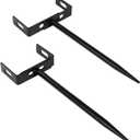 Rainwater Downspout Bracket, 2-4 Inch Sliding Adjustable, Heavy Duty Galvanized Iron Material, Rust Proof Pipe Support with Eco Coating, Easy Installation - Black 2 Pack