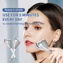 Ice Globes for Face & Eyes, Unbreakable Stainless Steel Cryo Massagers for Skincare Routines, Multifunctional Cold Roller Cooling Globes for Puffiness, Sagging Skin, and Facial Relaxation (Black)