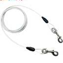 Petest 15ft Reflective Tie-Out Cable for Heavy Dogs Up to 125 Pounds