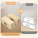 2 Pack Pine Wood Large Cable Management Box, Cord Organizer Cover Hider Floor Outlet Hiders for TV Wires, Computer, Router, USB Hub Under Desk Power Strip Electrical Cord Management (2)