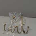 HFHOME 2Packs Over The Door Double Hanger Hooks, Metal Twin Hooks Organizer for Hanging Coats, Hats, Robes, Towels- Gold