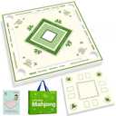 Gedgan Floating Mahjong Table for Pool, 31.5'' Double-Sided EVA Floating Game Table, Waterproof Pale Green Mahjong Table with Cup Holders for Mahjong, Cards, Poker & Dominoes(EVA-Pale Green-2)