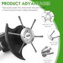 Universal Steel Wire Trimmer Head for Gas Weed Eater,7 Inch Heavy-Duty Brush Cutter Replacement Compatible with Stihl FS55, Husqvarna 128LD, Echo SRM225, and Other Models(7"+6 Blades) (2)