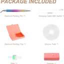 Electric Diamond Art Painting Pen with Storage Tray,Vacuum Diamond Art Pen No Wax Needed with Adjustable Suction,Accessories Tool for Setting AB Stones, Quiet and Long-Lasting (Pink)