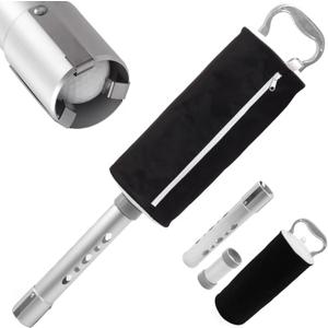 HOW TRUE Golf Ball Shag Bag with Aluminum Handle and Frame | Shag Bag for Golf Balls Golf Ball Retriever | Holds up to 70 Balls (Model 2)