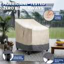 2 x Extra Heavy Duty Patio Chair Covers Waterproof - 2 Pack Patio Furniture Seat Covers for Outdoor Swivel/ Rocking Chair/ Stackable Dining Chairs, with Air Vents, 28" W x 33" D x 38.5" H