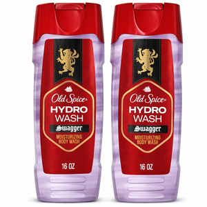 Old Spice Moisturizing Body Wash for Men, Hydro Wash, 2-in-1 Long Lasting Scent & Deep Hydration, 24/7 Shower Fresh, Smoother Swagger Scent, 16 oz (Pack of 2)