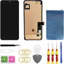 OLED Screen for Google Pixel 8 Pro Screen Replacement for Google Pixel 8 Pro LCD Screen Pantalla Touch Digitizer Display with Frame Tool Kit GC3VE Support Fingerprint(Without Fingerprint Cable)