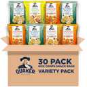 Quaker Rice Crisps, Gluten Free, 4 Flavor Sweet and Savory Variety Mix, Single Serve, 30 count