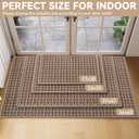 YDKGL Door Mat 31x47, Dirt Resistant and Absorbent, Non-Slip Rubber Backing Floor Mats, Easy Clean Low-Profile Doormat for Entryway, Front Door, Inside Entrance Brown