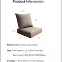 Outdoor Furniture Cushion Patio Deep Seat Chair Cushions, Foam Seat, Sunbrella Fabric, Blend Nomad