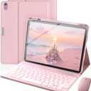 Keyboard Case for iPad A16 11th Generation 2025 / 10th Generation 2022, Mouse and 7 Colors Backlit Detachable Keyboard, Adjustable Stand Built in S Pen Holder, Auto-Sleep/Wake Feature, Pink