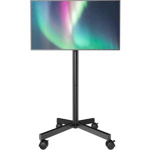 AX WABER Mobile TV Cart Stand with Wheels for 23-60" tvs, Height Adjustable, Portable Floor Stand Holds up to 88 lbs, Rolling TV Mount max VESA 400x400mm