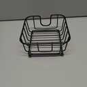 Napkin Holder for Table, Napkin Holders for Paper Napkins, Flat Metal Black Napkin Holders for Kitchen & Dining Table, 6.9" x 6.9" x 2.2" Inside Size (Black)