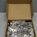 JQK Cabinet Door Hinges Soft Closing, 1/2" Partial Overlay Cupboard Door Hinge for Face Frame Cabinets, Metal 20 Pack, CH300-SN-P20 (Satin)