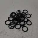 42Pcs 1.26-Inch Inner Diameter Metal Curtain Rings with Flat Eyelet Half Circle Thick Wire Fits Up to 1.0 Inch Rod (Black-42pcs)