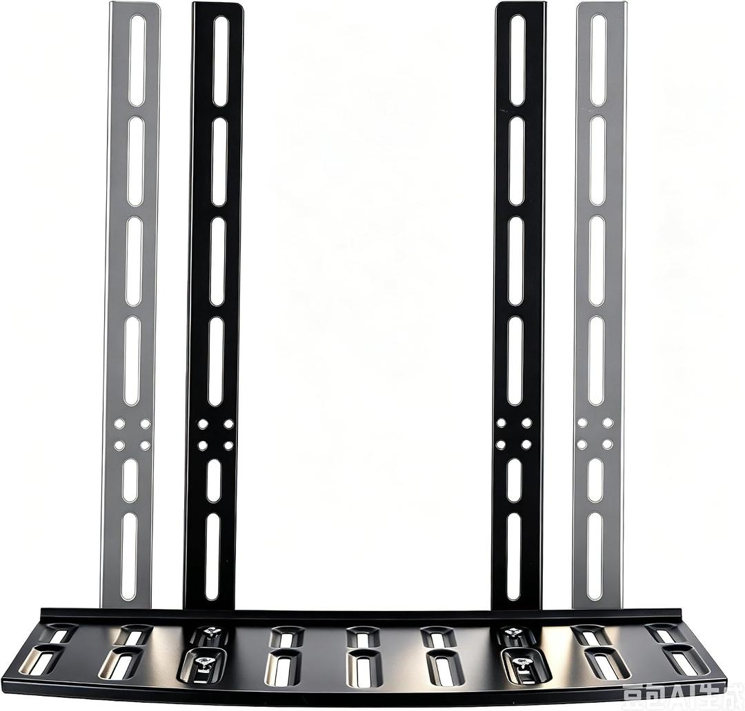 Under or Above VESA Back TV Wall Mount Shelving Bracket, TV Wall Mount Shelving for DVD Player, Cable Box, Stereo, and AV Component