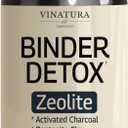 VINATURA Binder Zeolite Detox for Adults - Activated Charcoal, Zeolite, Bentonite Clay, Apple Pectin and More - Support Body Detox Cleanse with Binder Supplements, 60 Capsules
