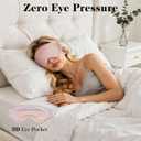 3D Eye Mask Sleep Mask for Men & Women, 100% Pressure-Free & Light Block-Out Eye Mask for Sleep with Easy Adjustable Strap, Night Eye Cover for Travel, Pink