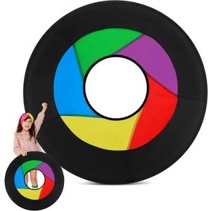 36" Giant Flying Disc Folds to 12" Soft Foldable Flying Ring Throwing Safe Lightweight Fabric Disc with Storage Bag for Summer Kids Adults Family Outdoor Fun School Activities