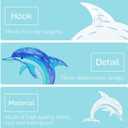 Dolphin Wall Decor Metal Fish Wall Decor Sea Coastal Outdoor Wall Art Metal Beach Ocean Decor For Bathroom Indoor Garden Yard Pool Outdoor Patio Kitchen (3 Pcs)