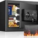 1.2 Cu Ft Small Safe Box for Home with Digital Keypad and Key Lock