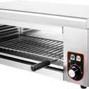 Commercial Cheese Melter Salamander Broiler, 1500W Electric Cheesemelter Heater Heating Grill, 120-570°F Rapid Heating Countertop Raclette Cheese Melting Oven, 24" x 12" x 11"