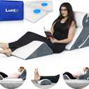 Lunix LX5 4-Piece Support for Shoulder & Upper Body Rest, Orthopedic Bed Wedge Pillow Set, Elevated Memory Foam for Post-Op Recovery & Sleep Comfort, Arctic Navy