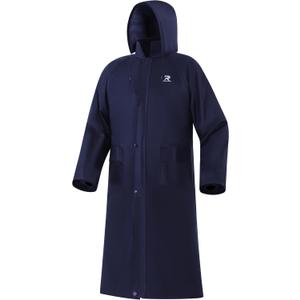 RainRider Raincoat for Men Waterproof Long Rain Jacket with Stowable Hood Lightweight Rain Gear Poncho for Unisex (XX-Large, Navy)