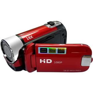 Andoer Portable 1080P High Definition Digital Video Camera DV Camcorder 16MP 2.7 Inch LCD Screen 16X Digital Zoom Built-in Battery (Red)