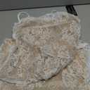 Women Vintage Cream Lace Maxi Dress Romantic Long Sleevees Lace Bodycon Dress White S