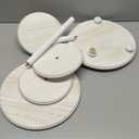 4 Tiered Beaded Cake and Cupcake Stand, Rustic Wooden Cupcake Tower Stands for 50 Cupcakes, White Cupcake Tier Stand Display for Birthday Wedding Baby Shower Tea Party Decor