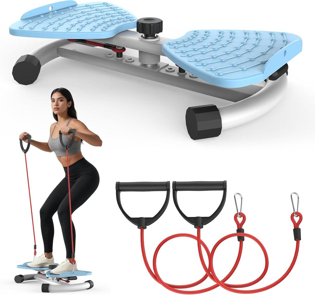 Waist Twister Machine Exercise, Ab Twister Board for Exercise, Waist Twisting Fitness Tool, Core Trainer for Women Belly Fat Loss, Home Gym Workout Equipment, Noiseless, 300 lbs Capacity (Blue)