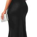 YMDUCH Women's Elegant Sleeveless Off Shoulder Bodycon Long Formal Party Evening Dress (Black, L)