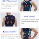 Compression Shirt Men Slimming Body Shaper Vest Crewneck Workout Shirts Tummy Control Undershirts (Purple), Small